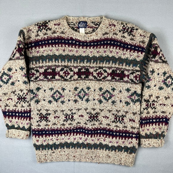 VTG Woolrich Sweater Mens XL Heavy Colorful 1990s Crew Neck Pullover Classic - Picture 1 of 7